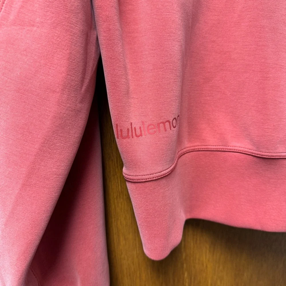 Lululemon Perfectly Oversized Cropped Crew Sweatshirt Softstreme Cayenne Red 0